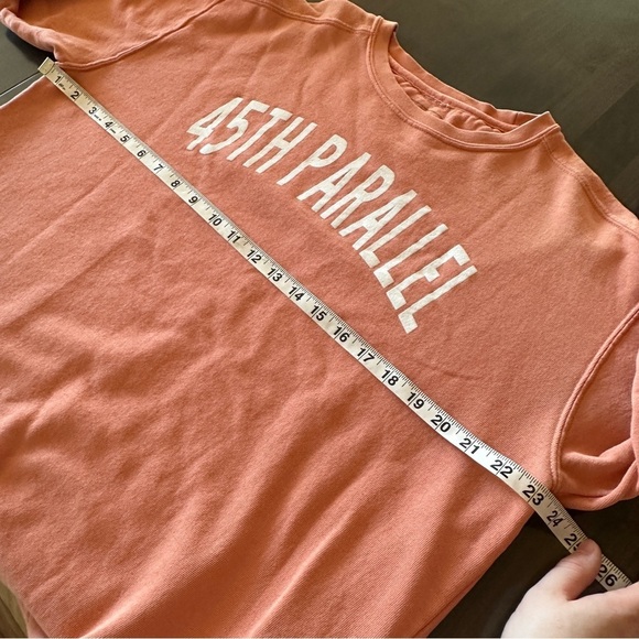 45th Parallel Peach Crew Neck Sweatshirt L - Picture 10 of 12